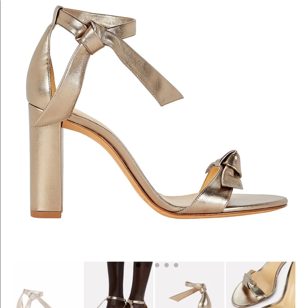 Alexandre Birman clarita 100 block heel gold